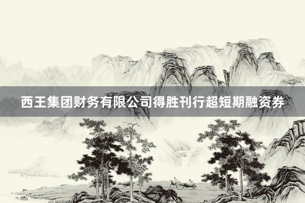 西王集团财务有限公司得胜刊行超短期融资券