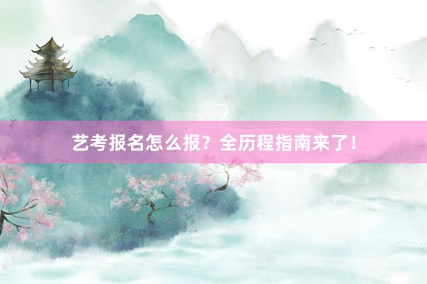 艺考报名怎么报？全历程指南来了！